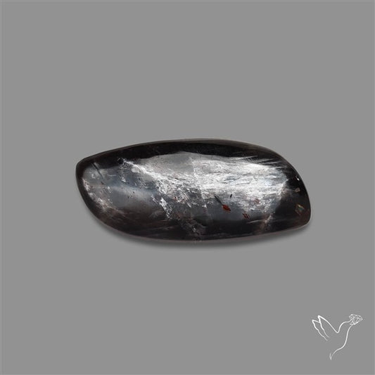 Black Moonstone With Sunstone Inclusions Cabochon