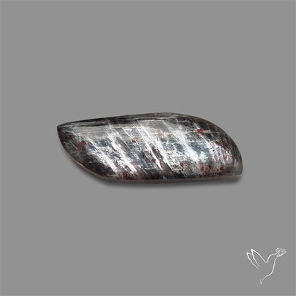 Black Moonstone With Sunstone Inclusions Cabochon