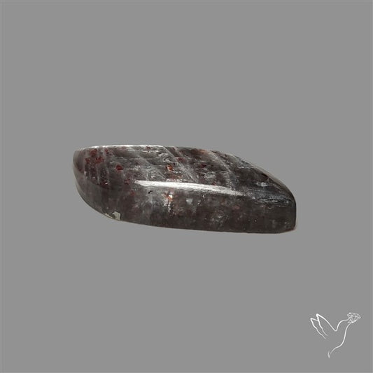 Black Moonstone With Sunstone Inclusions Cabochon