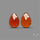 Rose Cut Hessonite Garnet Pair