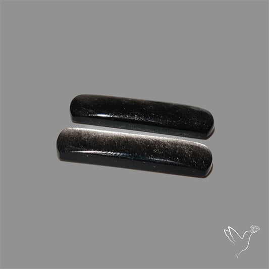 Silversheen Obsidian Pair