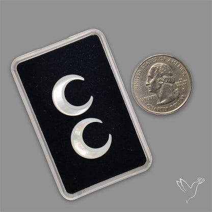 Mother Of Pearl Crescents Pair
