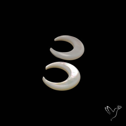 Mother Of Pearl Crescents Pair