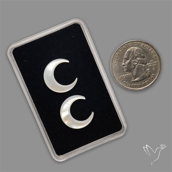 Mother Of Pearl Crescents Pair
