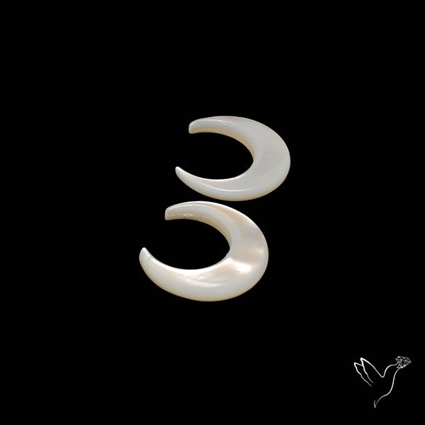 Mother Of Pearl Crescents Pair