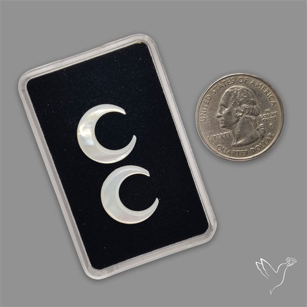 Mother Of Pearl Crescents Pair