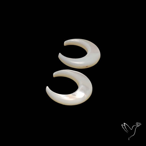 Mother Of Pearl Crescents Pair