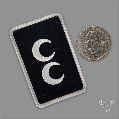 Mother Of Pearl Crescents Pair