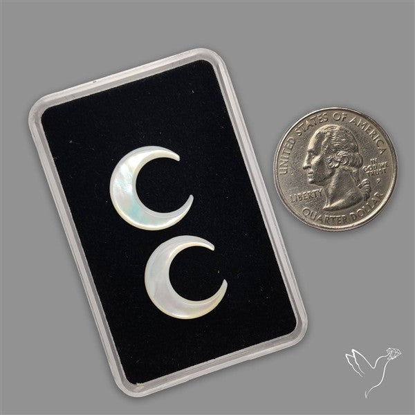 Mother Of Pearl Crescents Pair