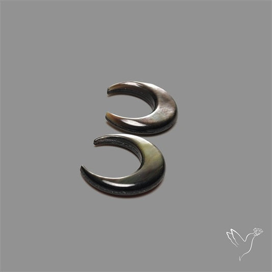 Tahitian Mother Of Pearl Crescents Pair