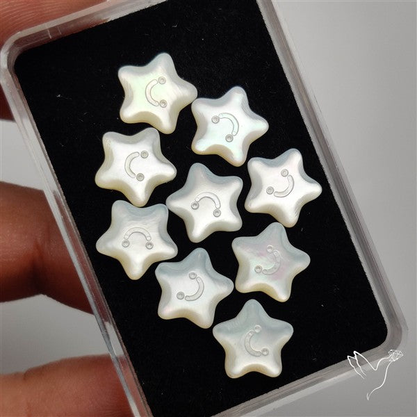Small Mother Of Pearl Stars Lot