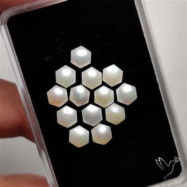 Small Mother Of Pearl Hexagons Lot
