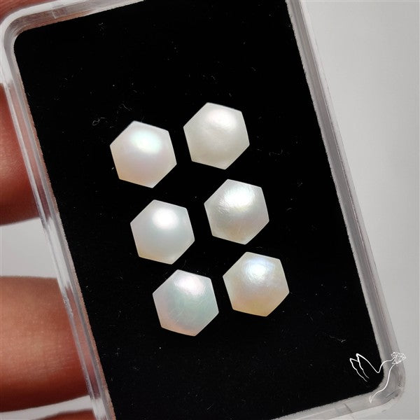 Small Mother Of Pearl Hexagons Lot