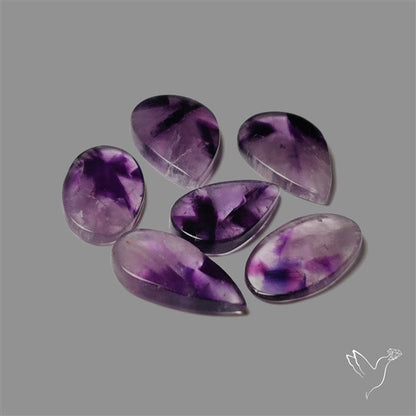 Trapiche Amethyst Cabochons Lot