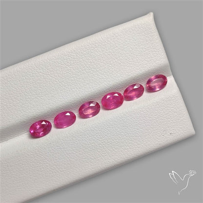 Chanthaburi Pink Sapphire Faceted Gemstone Set
