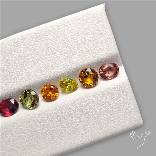 Faceted Songea Sapphire Fine Gemstone Set