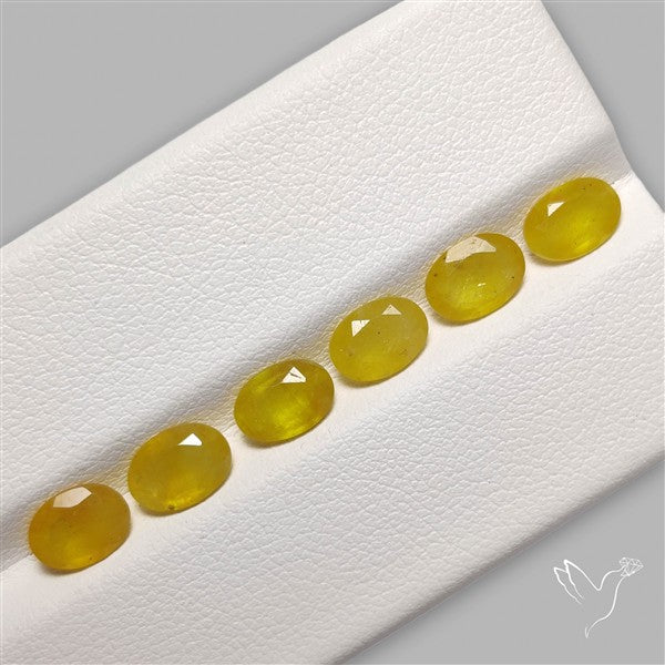 Faceted Yellow Sapphire Fine Gemstone Set