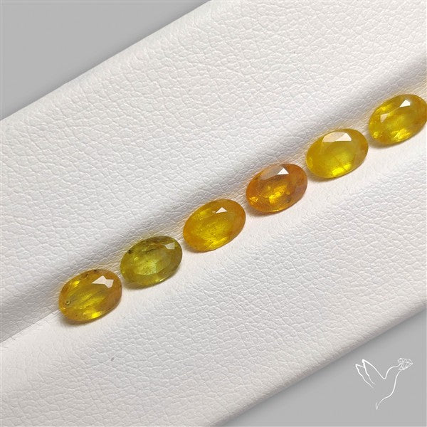 Faceted Yellow Sapphire Fine Gemstone Set