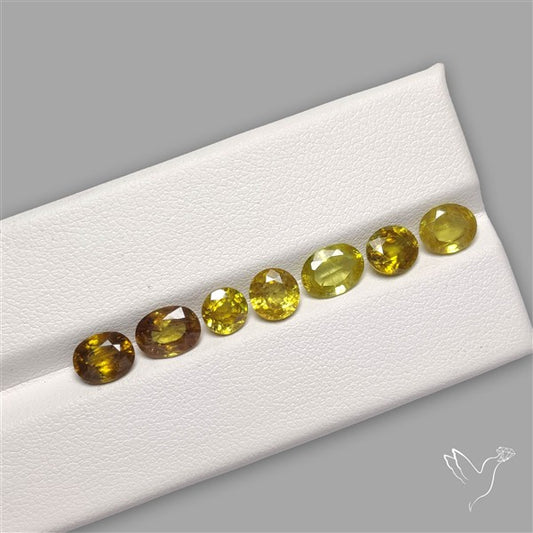 Fine Sphene Faceted Fine Gemstone Set