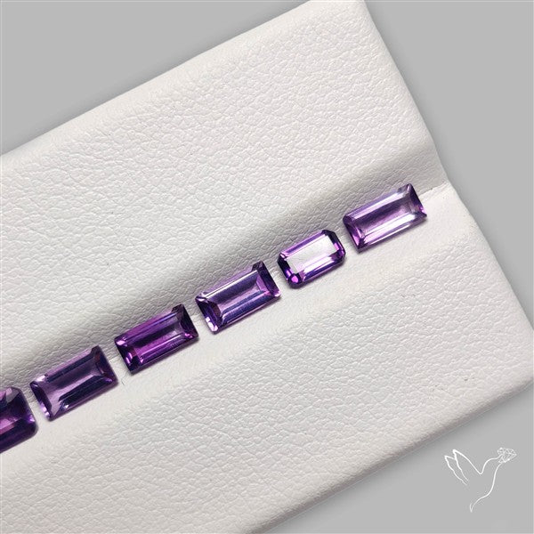 Faceted Brazillian Amethyst Fine Gemstone Set