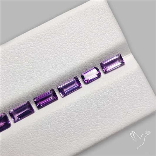 Faceted Brazillian Amethyst Fine Gemstone Set