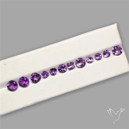 Faceted Brazillian Amethyst Fine Gemstone Set