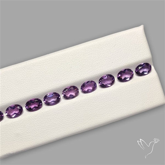 Faceted Brazillian Amethyst Fine Gemstone Set