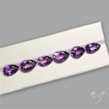 Faceted Brazillian Amethyst Fine Gemstone Set