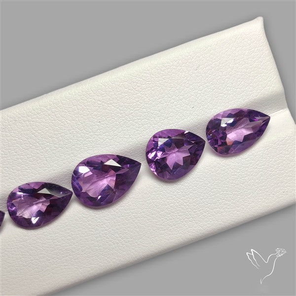 Faceted Brazillian Amethyst Fine Gemstone Set