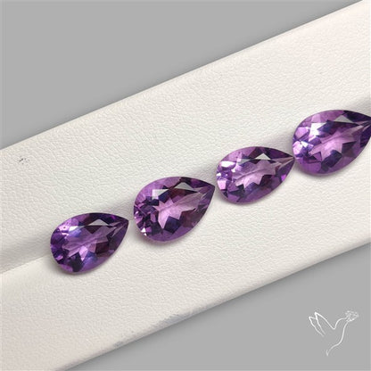 Faceted Brazillian Amethyst Fine Gemstone Set