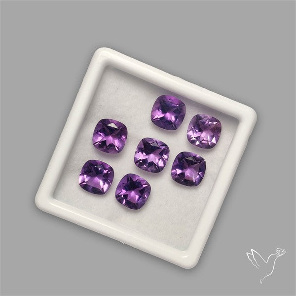 Faceted Brazillian Amethyst Fine Gemstone Set