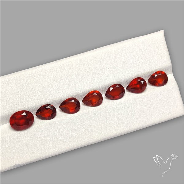 Hessonite Garnet Set Faceted Fine Gemstone Set