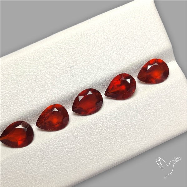 Hessonite Garnet Set Faceted Fine Gemstone Set