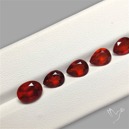 Hessonite Garnet Set Faceted Fine Gemstone Set