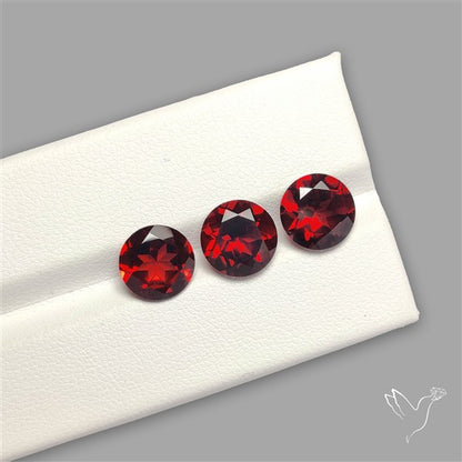 Red Almandine (Pyrope) Garnet Faceted Mozambique Garnet Gemstone Set