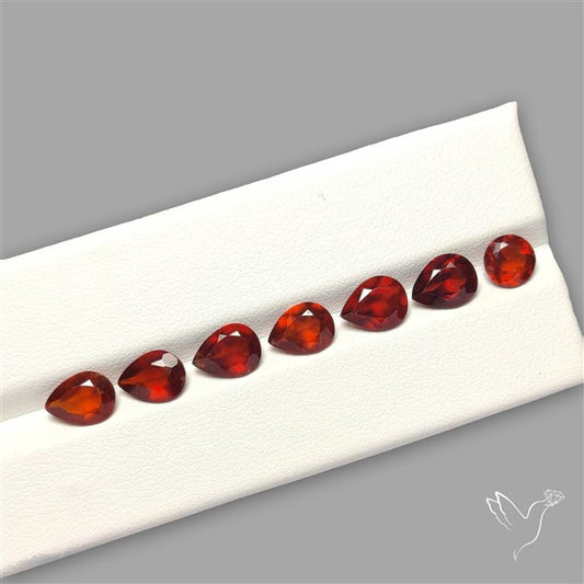 Hessonite Garnet Set Faceted Fine Gemstone Set