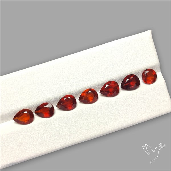 Hessonite Garnet Set Faceted Fine Gemstone Set
