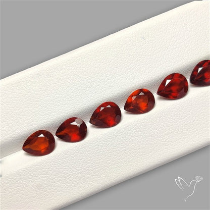 Hessonite Garnet Set Faceted Fine Gemstone Set