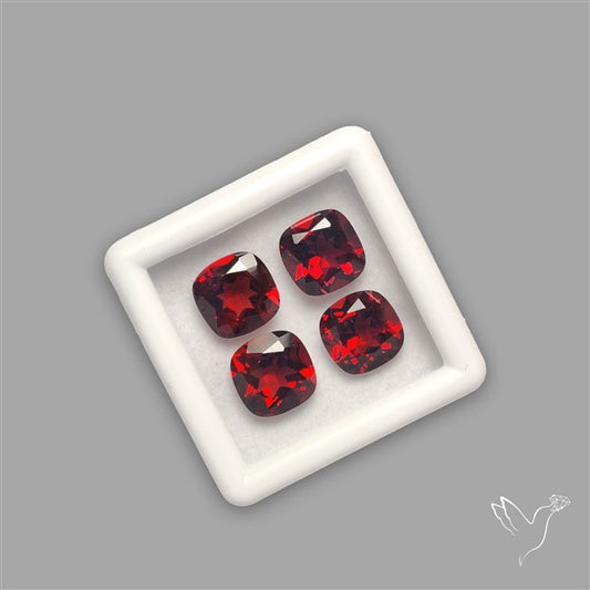 Red Almandine (Pyrope) Garnet Faceted Mozambique Garnet Gemstone Set
