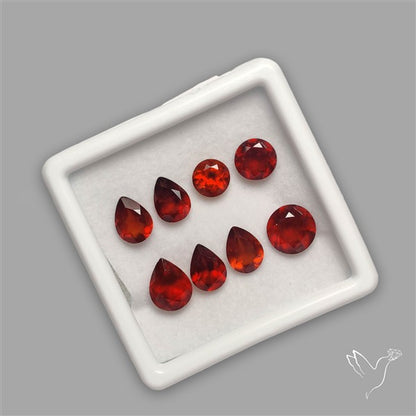 Hessonite Garnet Set Faceted Fine Gemstone Set