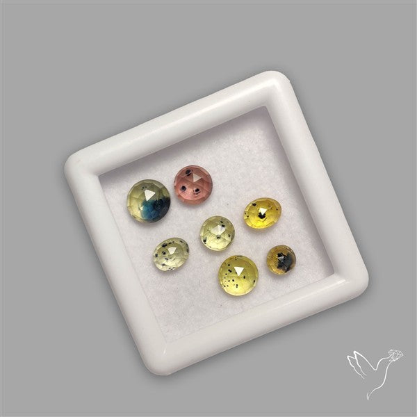 Rose Cut Songea Sapphire Fine Gemstone Set