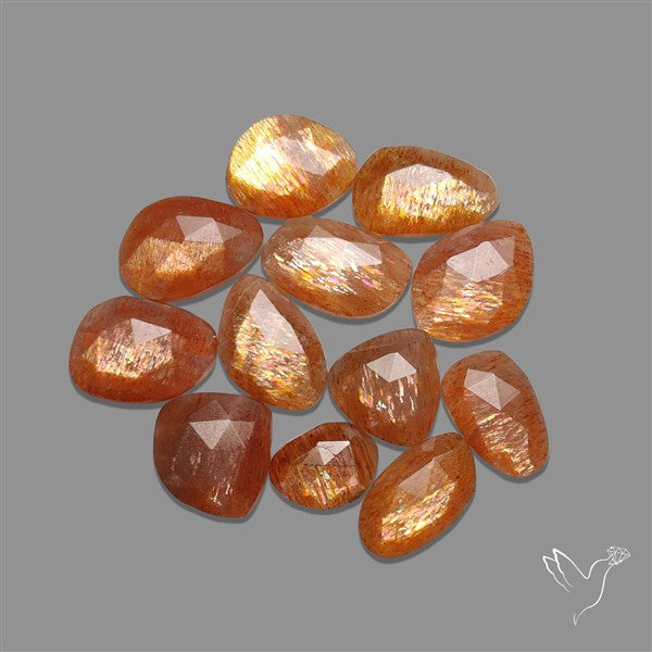 Rose Cut Meteor Shower Sunstone Lot