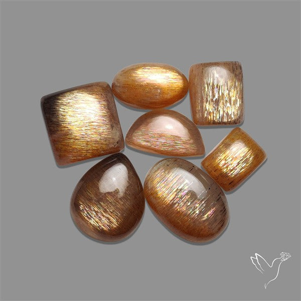 Meteor Shower Sunstone Cabochons Lot