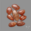 Indian Confetti Sunstone Cabochons Lot
