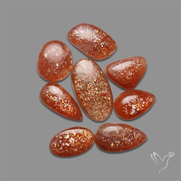 Indian Confetti Sunstone Cabochons Lot