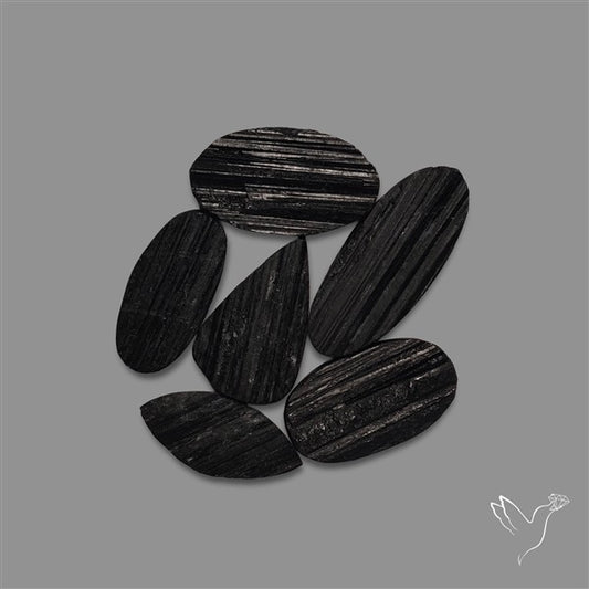 Raw Face Black Tourmaline Lot