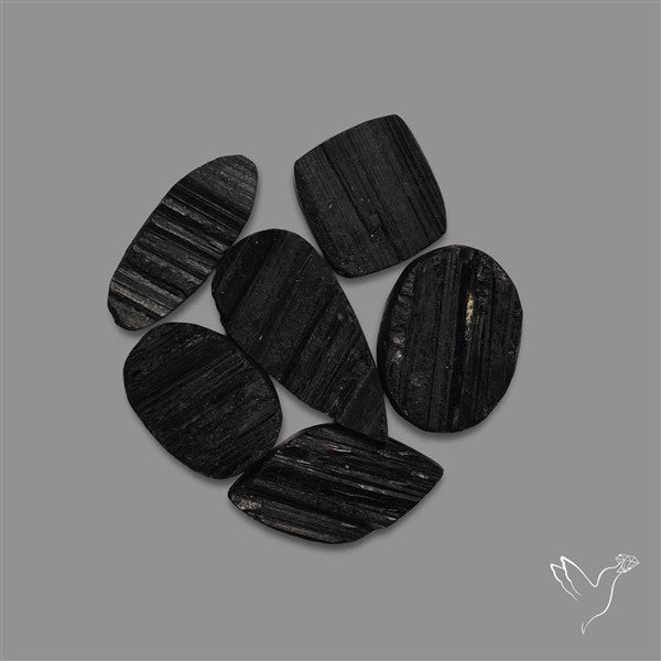 Raw Face Black Tourmaline Lot