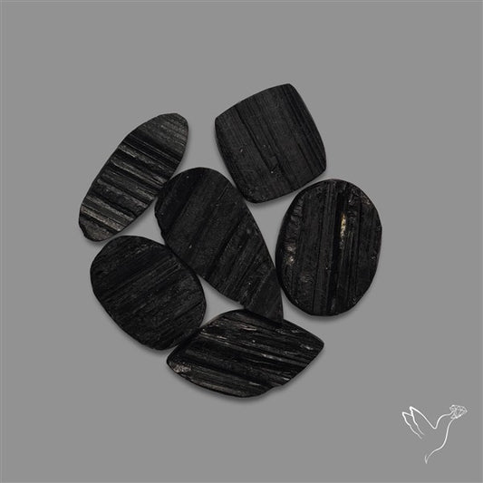 Raw Face Black Tourmaline Lot