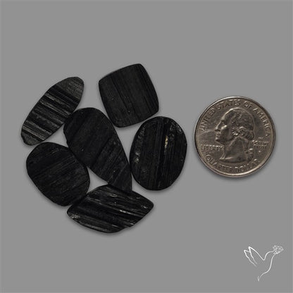 Raw Face Black Tourmaline Lot