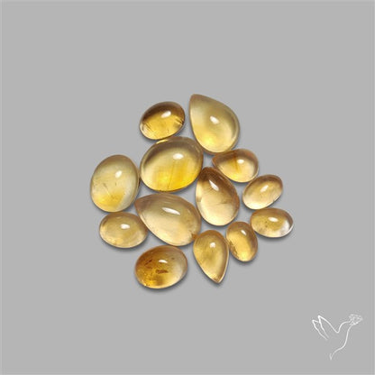 Natural Bicolor Citrine Cabochons Lot